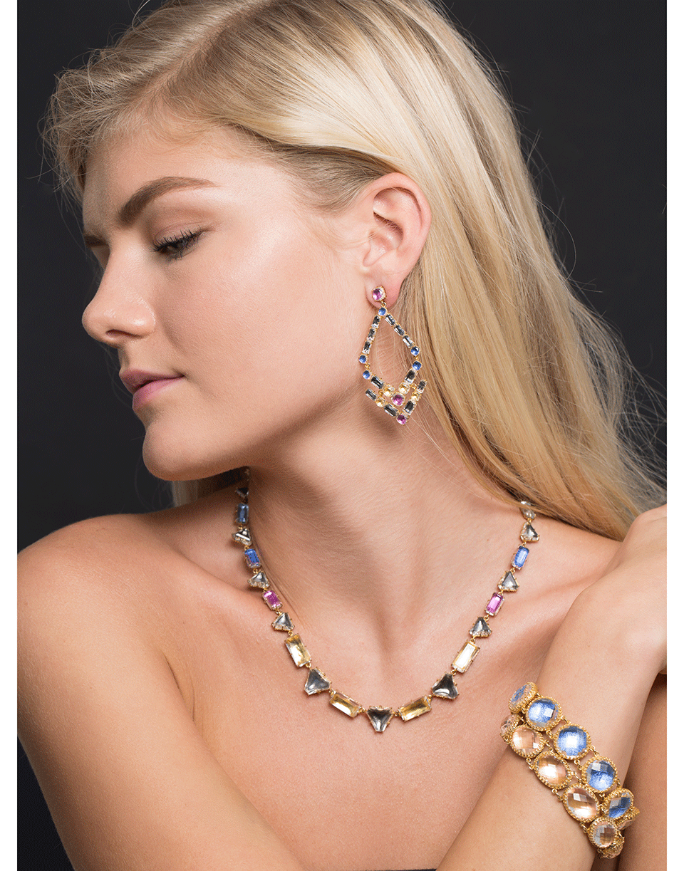LARKSPUR & HAWK-Caterina Trapezoid Chandelier Earrings-YELLOW GOLD