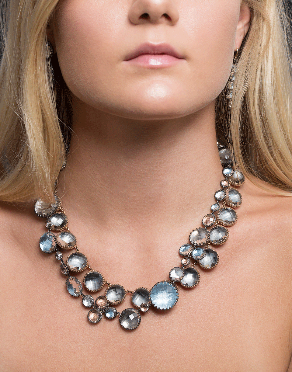 LARKSPUR & HAWK-Olivia Button Riviere Necklace-ROSE GOLD