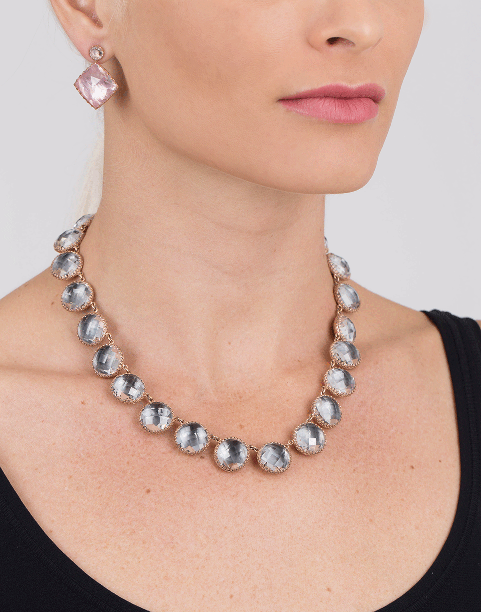 LARKSPUR & HAWK-Olivia Button Riviere Necklace-ROSE GOLD