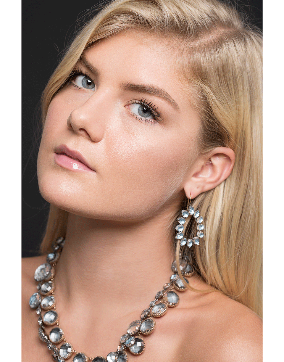 LARKSPUR & HAWK-Olivia Button Riviere Necklace-ROSE GOLD