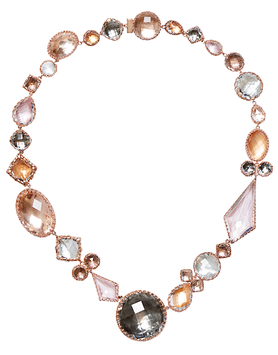 LARKSPUR & HAWK-Sadie Medallion Riviere Necklace-ROSE GOLD