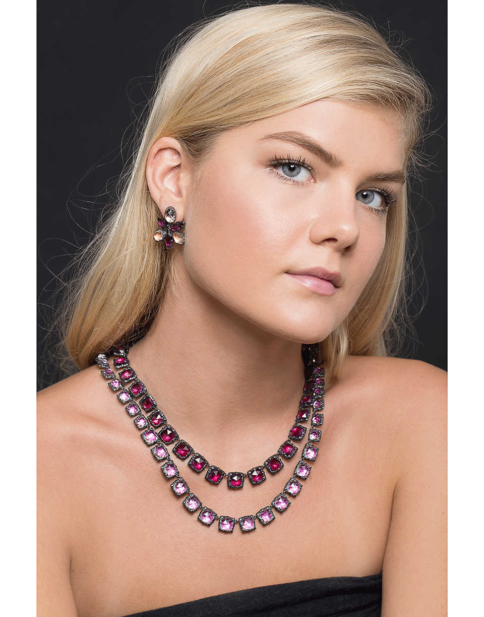 LARKSPUR & HAWK-Bella Graduated Long Riviere Necklace-SILVER