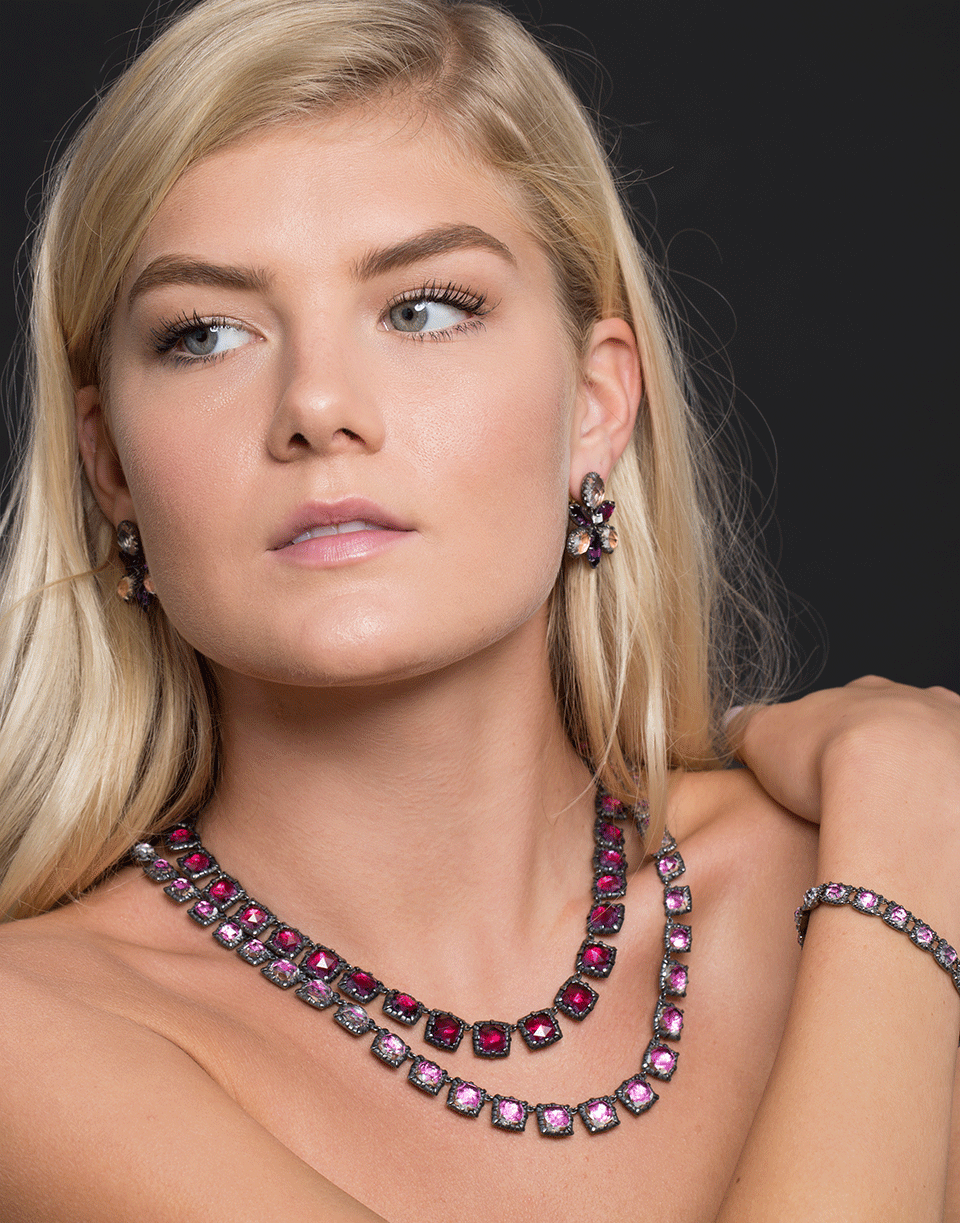 LARKSPUR & HAWK-Bella Graduated Long Riviere Necklace-SILVER