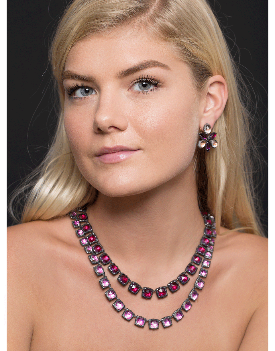 LARKSPUR & HAWK-Bella Graduated Long Riviere Necklace-SILVER