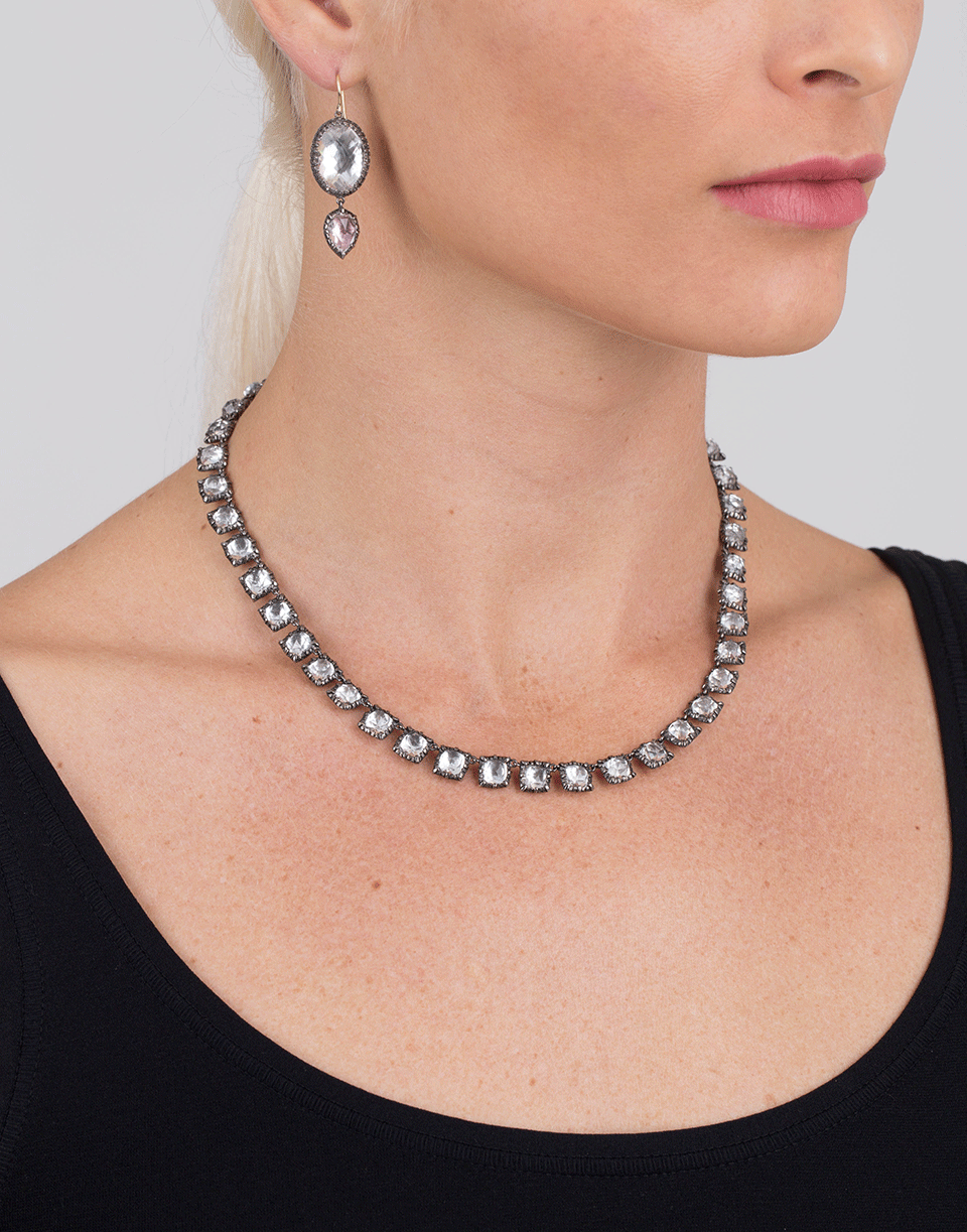 LARKSPUR & HAWK-Bella Small Riviere Necklace-SILVER