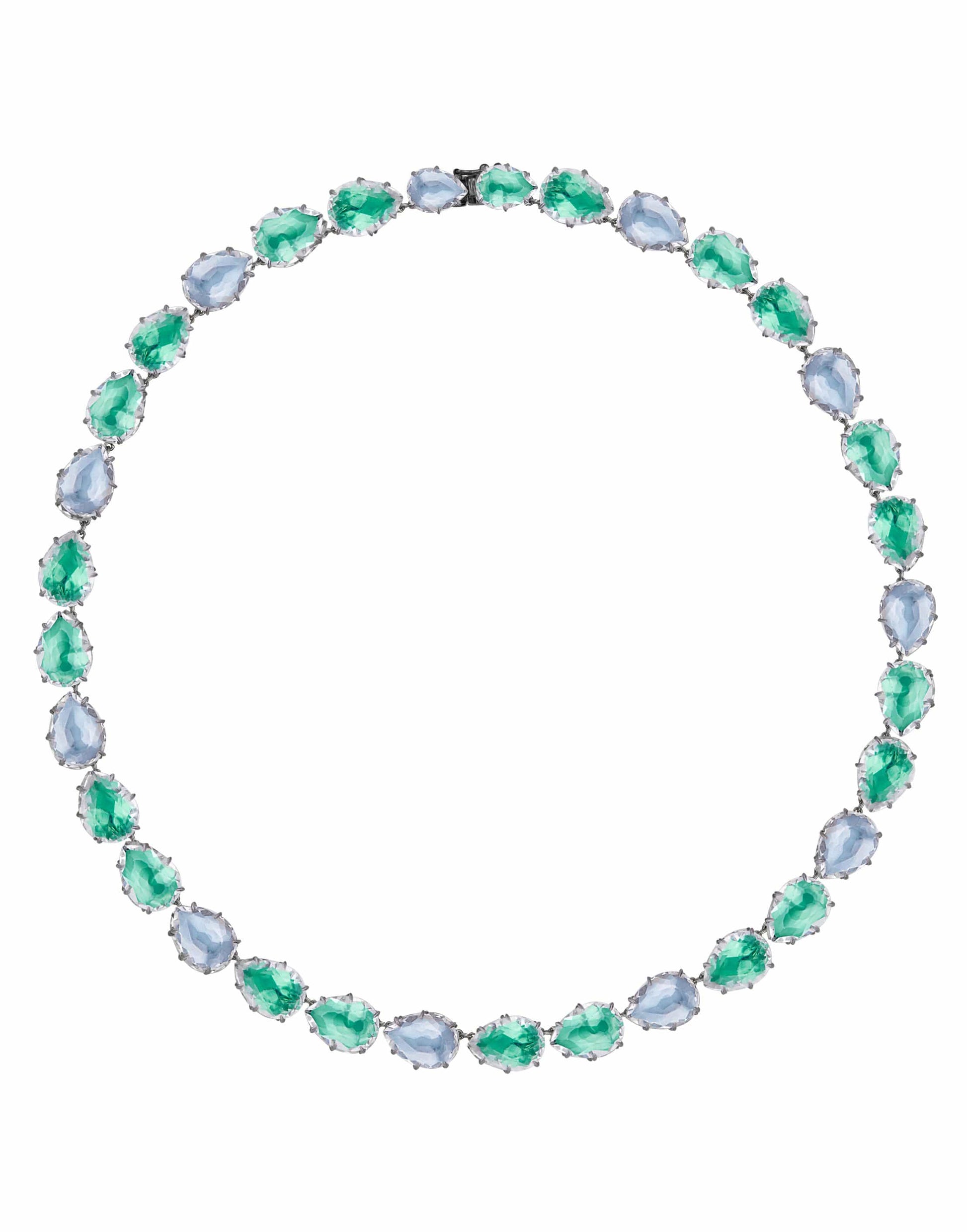 LARKSPUR & HAWK-Caterina Rivière Necklace - Aegean-SILVER
