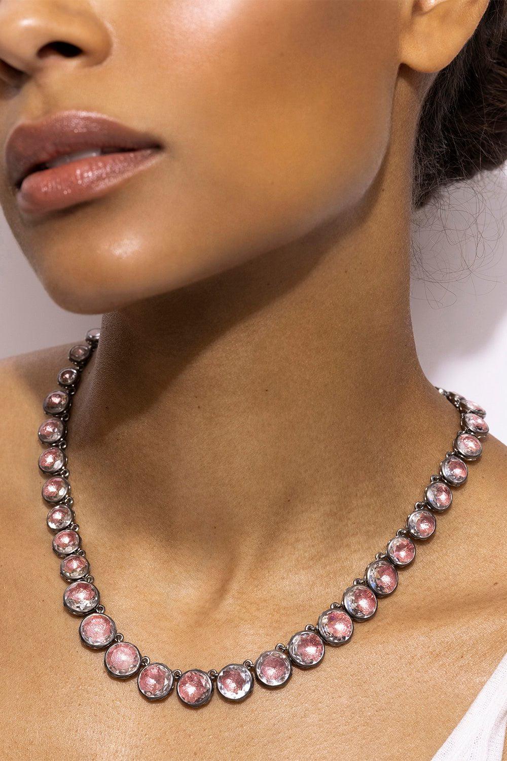 LARKSPUR & HAWK-Catherine Round Rivière Necklace-SILVER