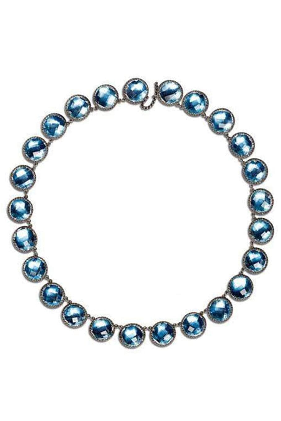LARKSPUR & HAWK-Sky Olivia Button Riviere Necklace-SILVER