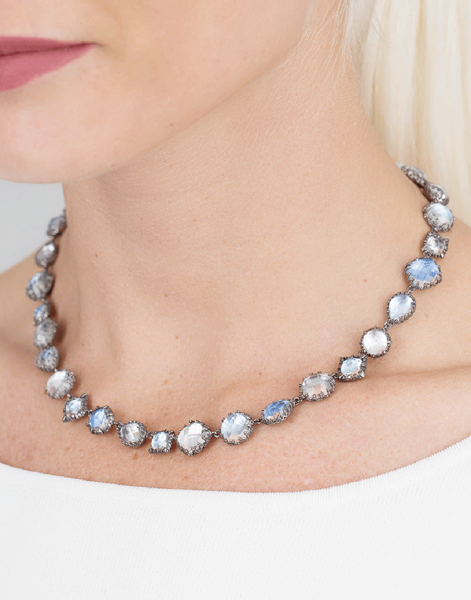 LARKSPUR & HAWK-Small Sadie Riviere Necklace-SILVER
