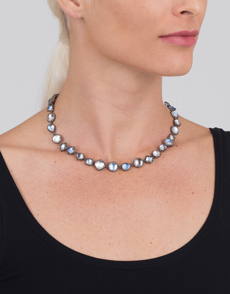 LARKSPUR & HAWK-Small Sadie Riviere Necklace-SILVER
