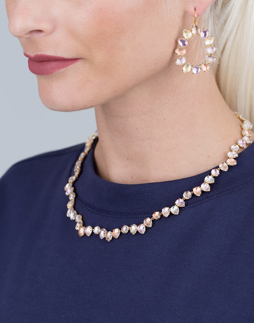 LARKSPUR & HAWK-Caterina Garland Riviere Necklace-YELLOW GOLD