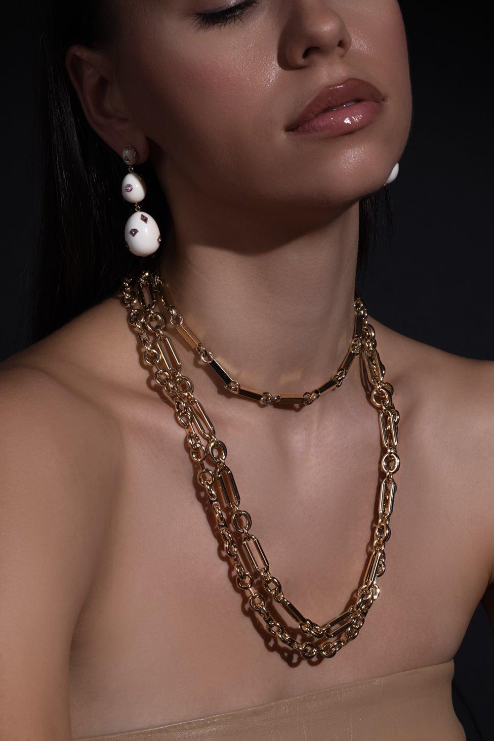 LAUREN RUBINSKI-LR18 - Muccia Long Chain Necklace-YELLOW GOLD