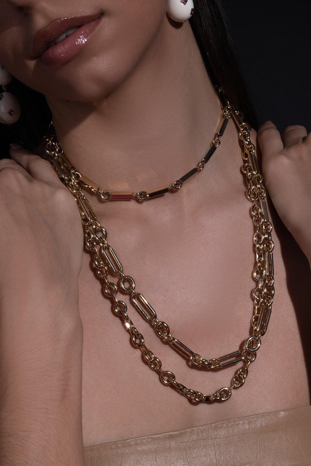 LAUREN RUBINSKI-LR18 - Muccia Long Chain Necklace-YELLOW GOLD