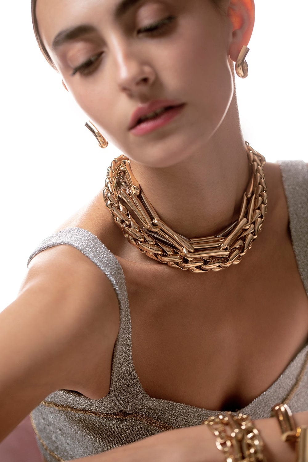 LAUREN RUBINSKI-LR3 - Extra Large Yellow Gold Necklace-YELLOW GOLD
