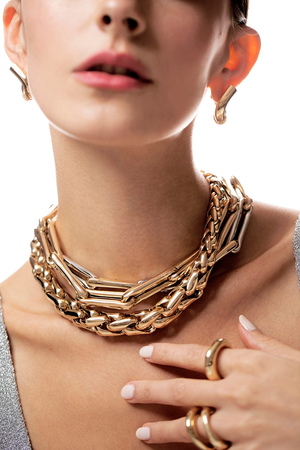 LAUREN RUBINSKI-LR3 - Extra Large Yellow Gold Necklace-YELLOW GOLD