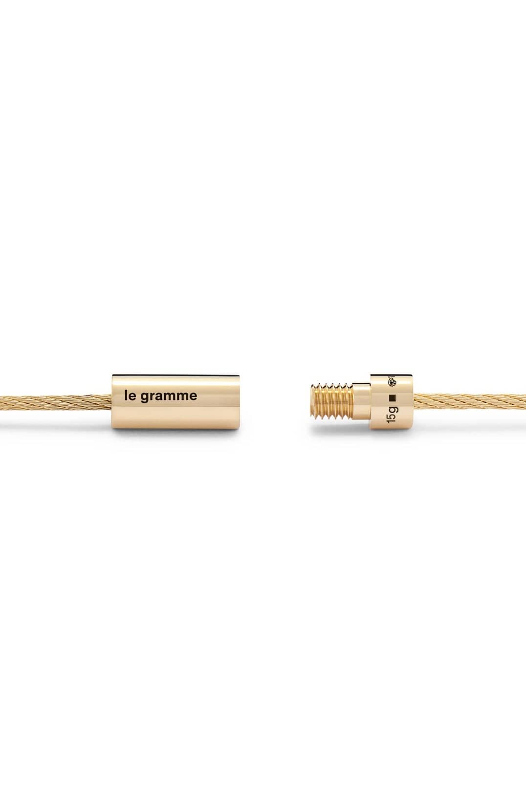 LE GRAMME-15g Polished Yellow Gold Double Cable Bracelet-YELLOW GOLD