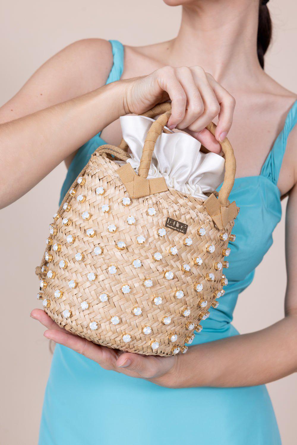 LE NINE-Nina Sorbet Mono Small Bag - Aqua-AQUA