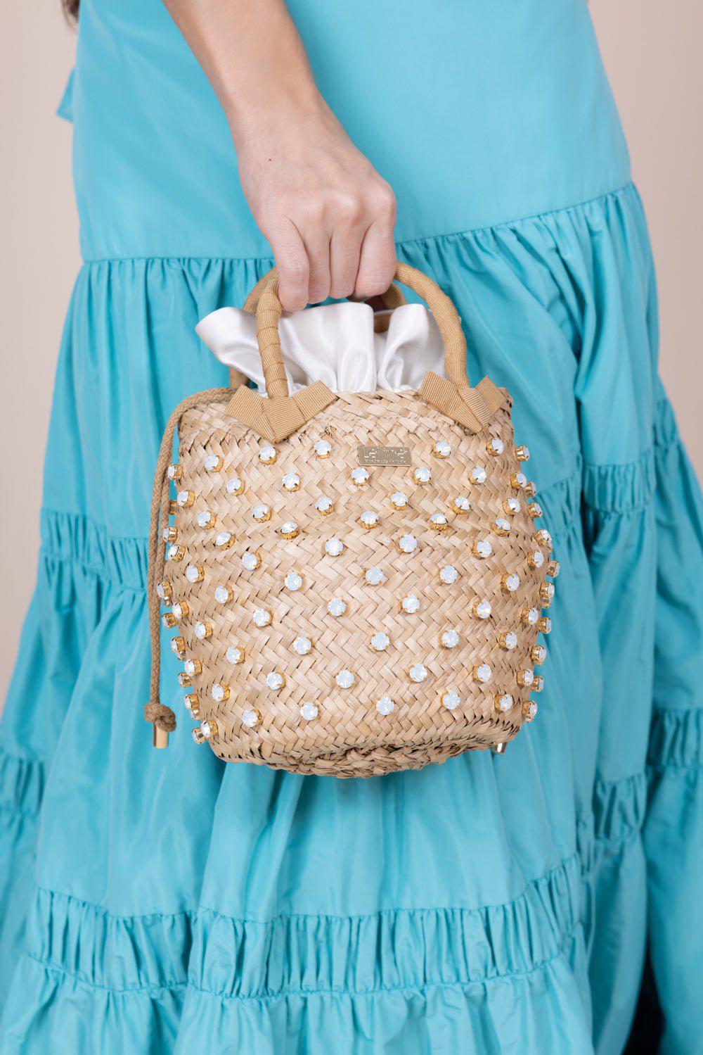 LE NINE-Nina Sorbet Mono Small Bag - Aqua-AQUA