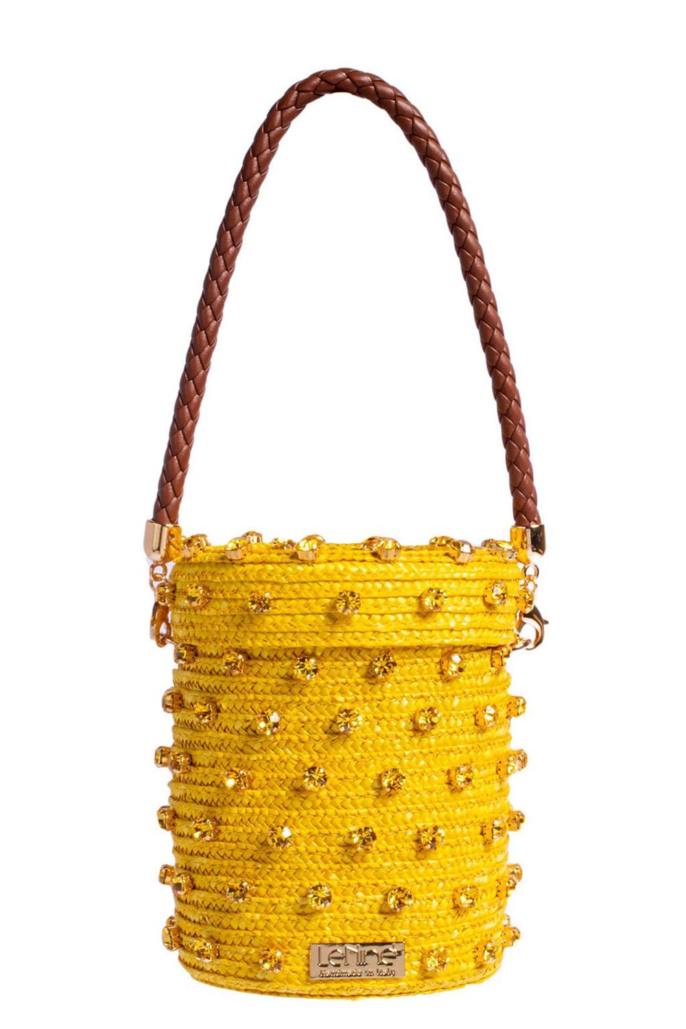 LE NINE-Mini Cylinder Mono Bag - Light Topaz-LT TOPAZ