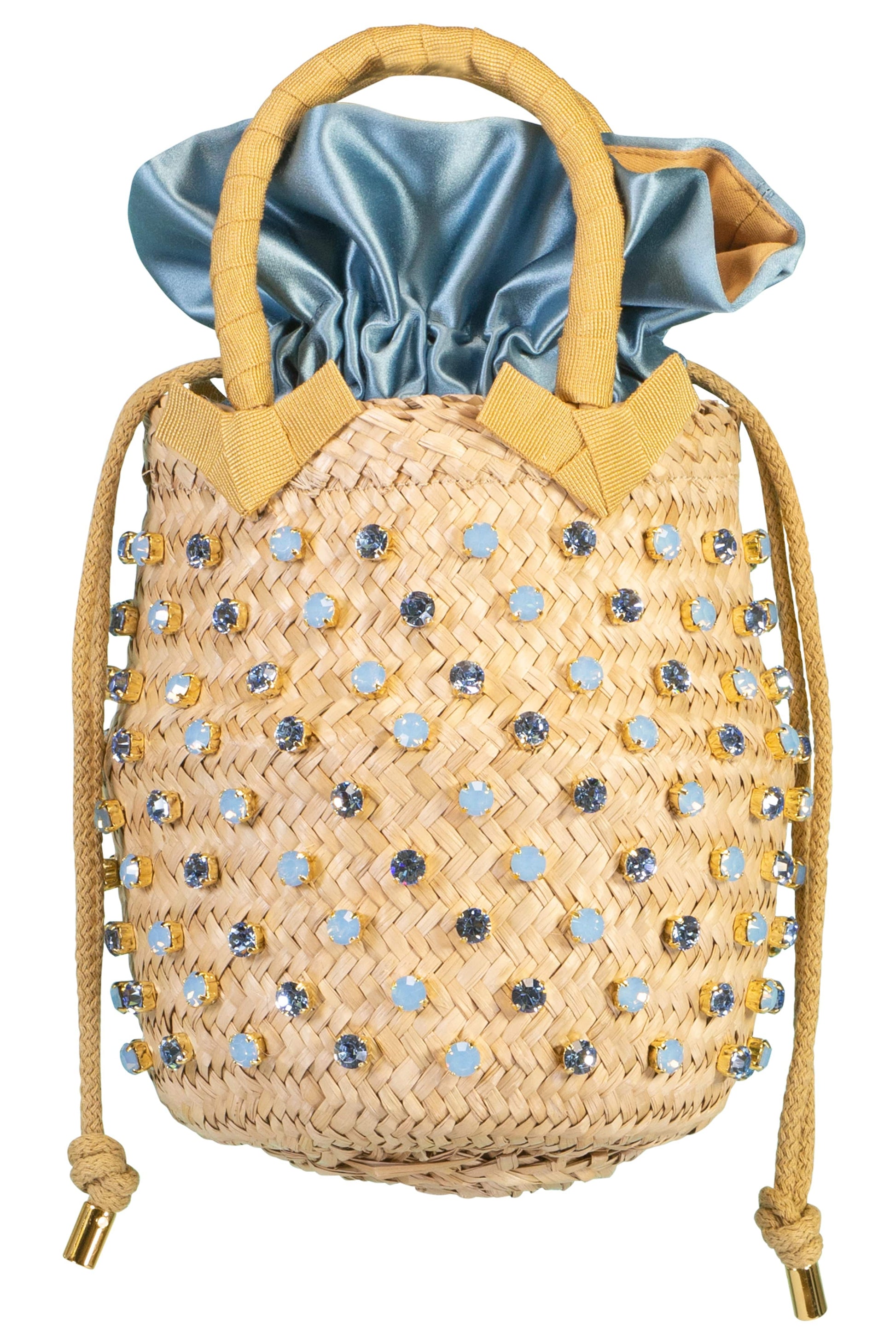 LE NINE-Nina Sorbet Mono Small Bag - Twist-SAPPHIRE