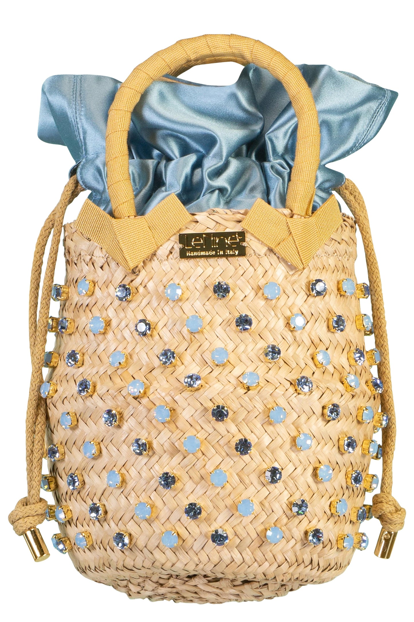 LE NINE-Nina Sorbet Mono Small Bag - Twist-SAPPHIRE