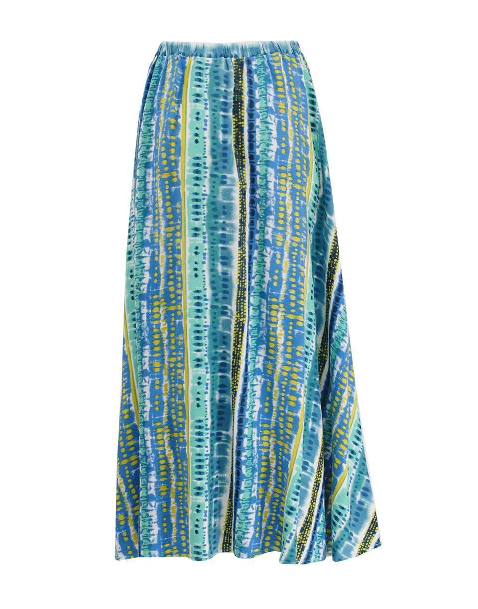 LE SOLEIL-Drawstring Waist Maxi Skirt-MULTI