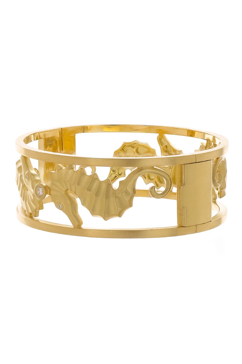LEIGH MAXWELL-Seahorse Diamond Bracelet-YELLOW GOLD