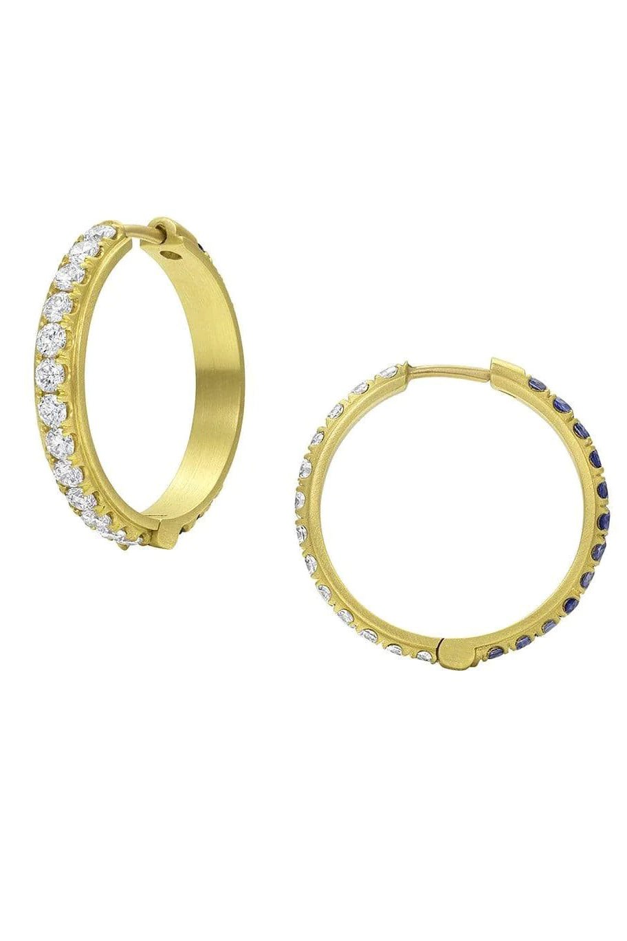 LEIGH MAXWELL-Amani Reversible Hoop Earrings-YELLOW GOLD