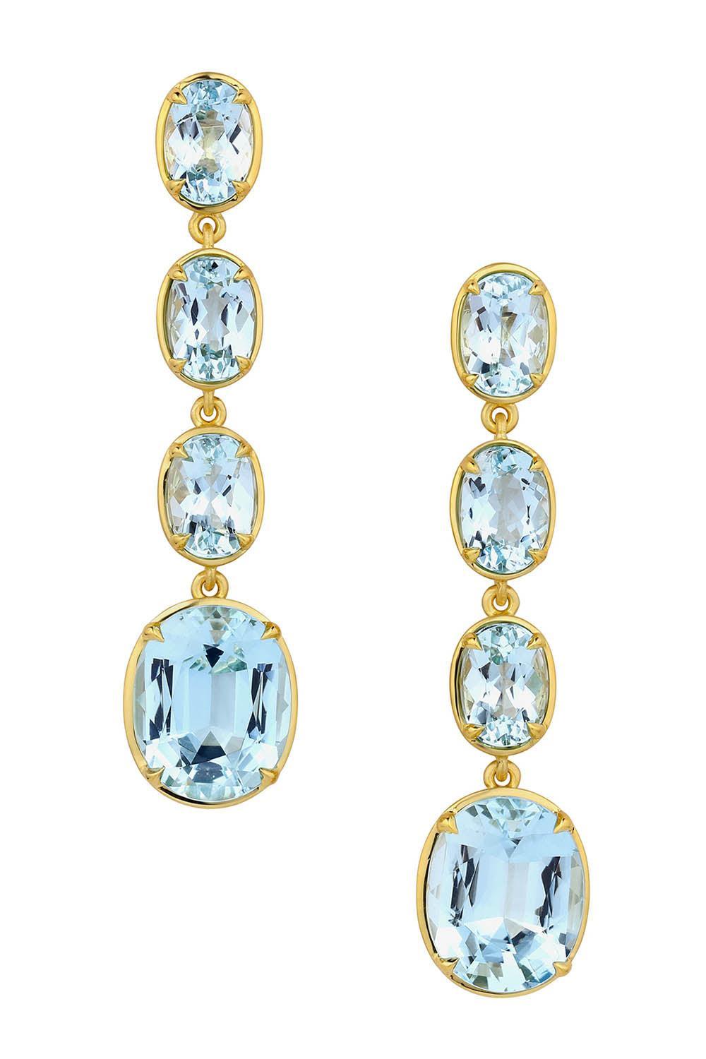 Aquamarine Faceted Drop Earrings-YELLOW GOLD-JEWELRYFINE JEWELEARRING-LEIGH MAXWELL