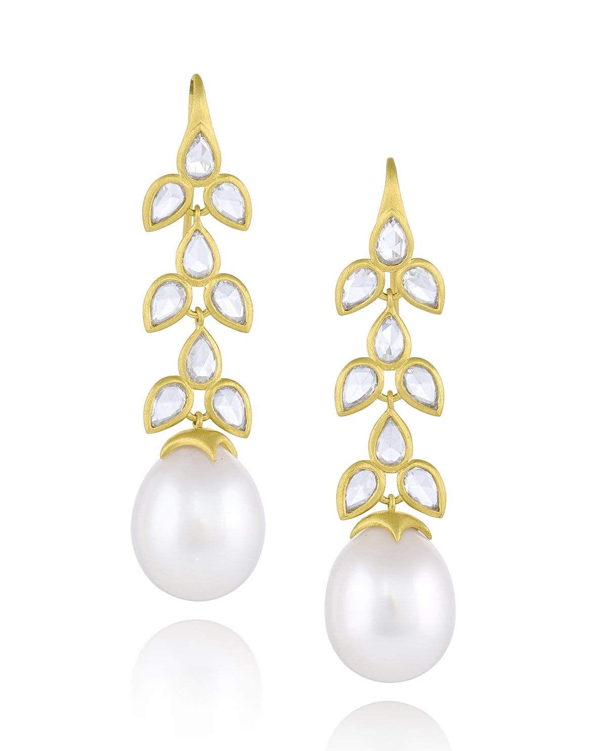 LEIGH MAXWELL-Bahari Triple Element Earrings-YELLOW GOLD