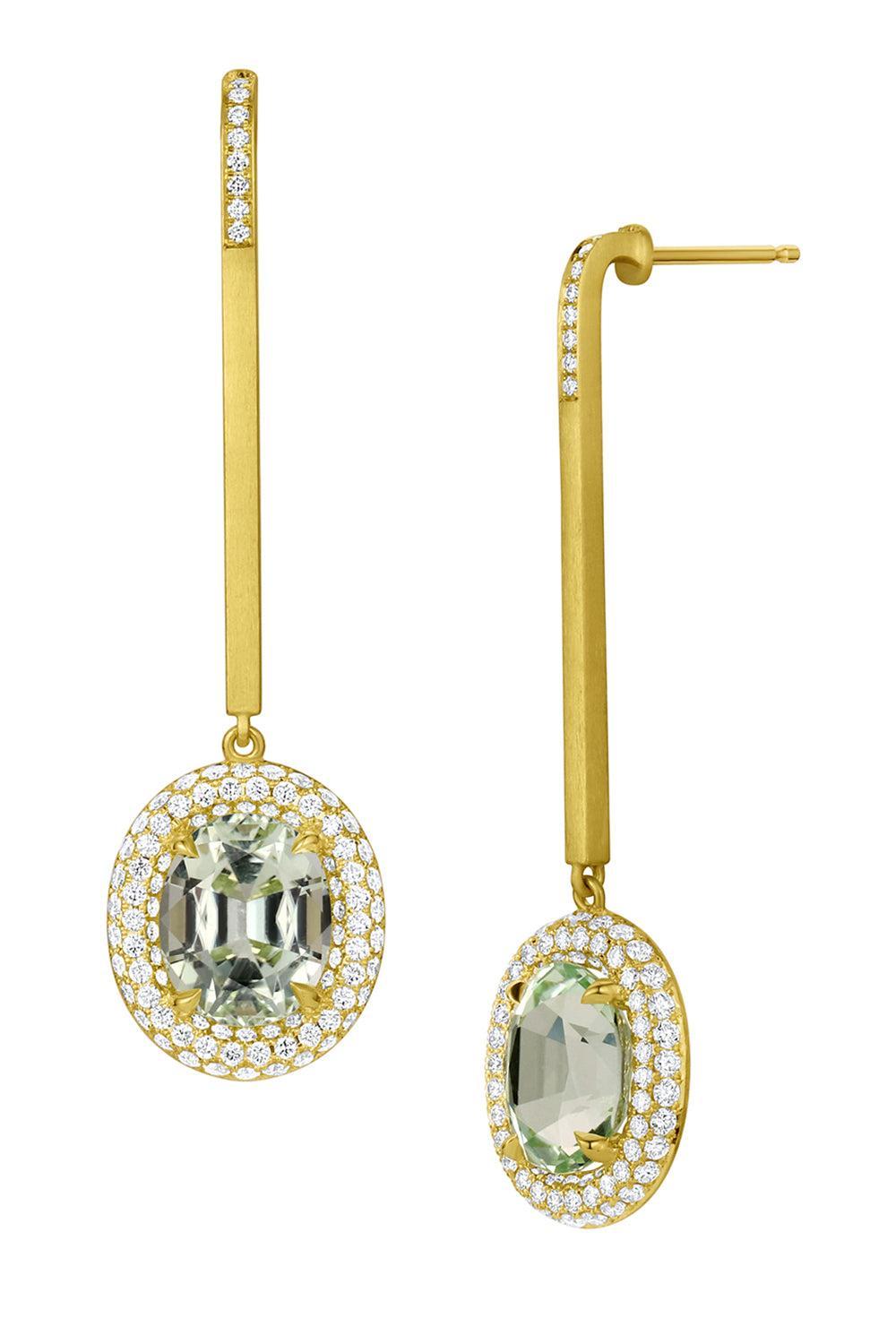 Green Tourmaline Bauble Earrings-YELLOW GOLD-JEWELRYFINE JEWELEARRING-LEIGH MAXWELL