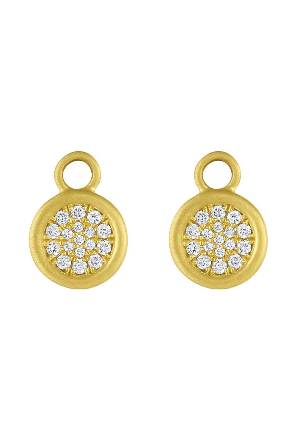 Diamond Amani Disk Ear Charms-YELLOW GOLD-JEWELRYFINE JEWELMISC-LEIGH MAXWELL