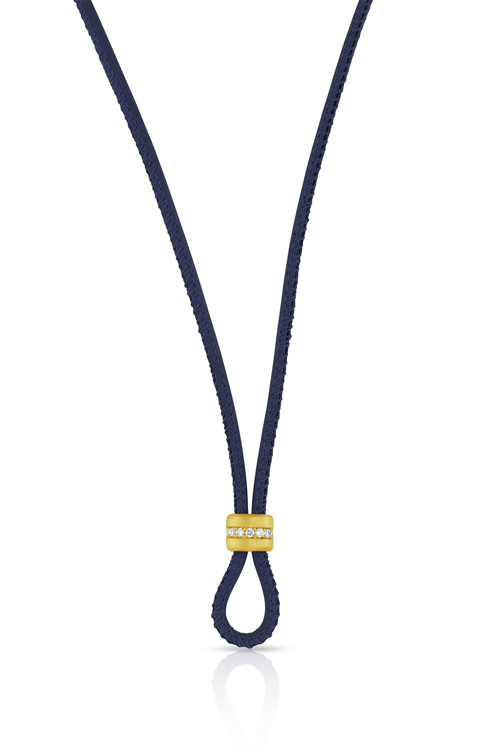 LEIGH MAXWELL-Diamond Leather Chord Slider-