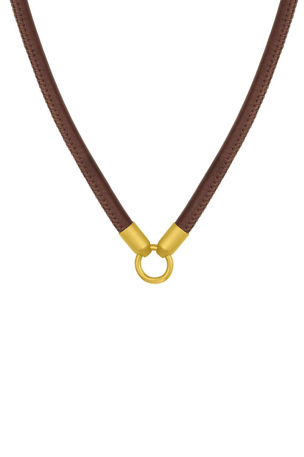 Chestnut Thick Cord Necklace-YELLOW GOLD-18-JEWELRYFINE JEWELNECKLACE O-LEIGH MAXWELL