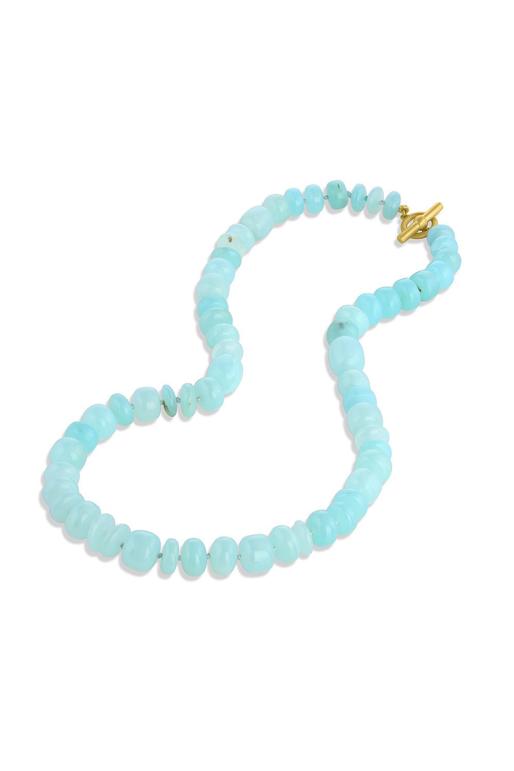 LEIGH MAXWELL-Peruvian Opal Beaded Necklace-YELLOW GOLD