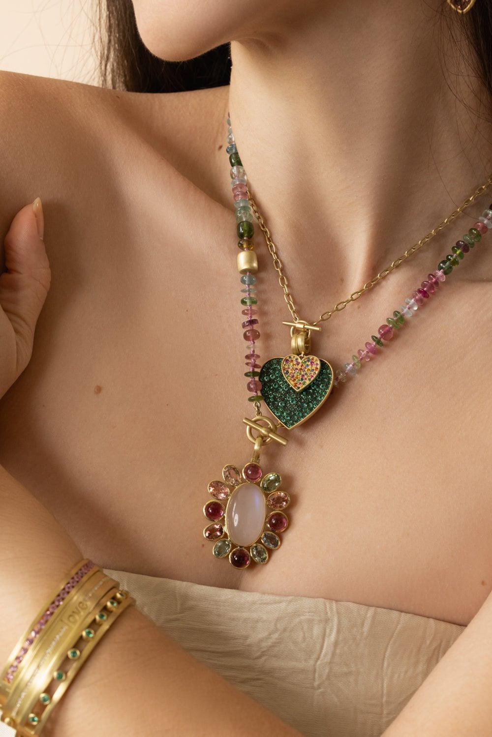 LEIGH MAXWELL-Plain Toggle Oval Link Chain-YELLOW GOLD
