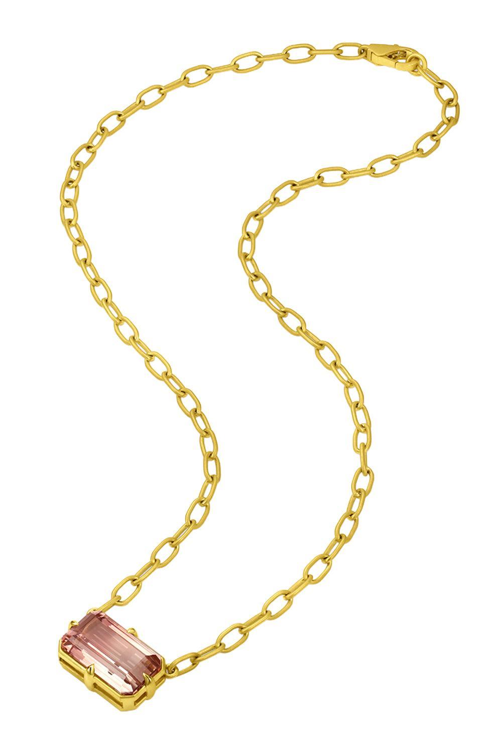  Bi-Color Tourmaline Pendant Necklace-YELLOW GOLD-18.5-JEWELRYFINE JEWELNECKLACE O-LEIGH MAXWELL 