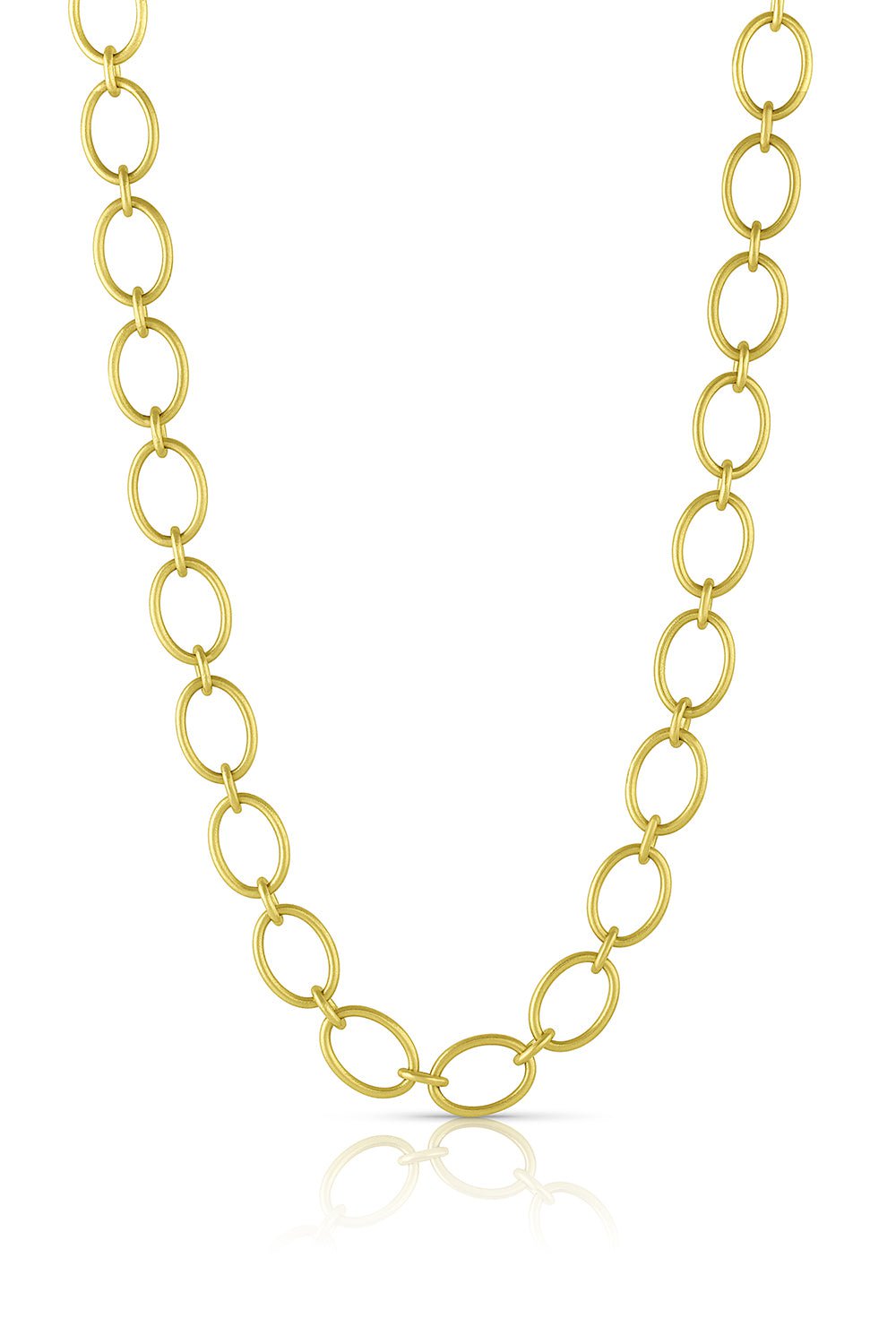 LEIGH MAXWELL-Large Diamond Chain Necklace-YELLOW GOLD