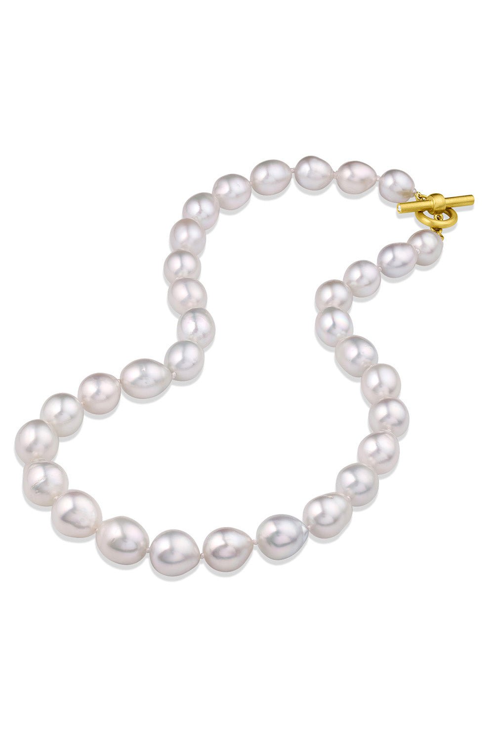 LEIGH MAXWELL-Knotted South Seas Strand Necklace-YELLOW GOLD