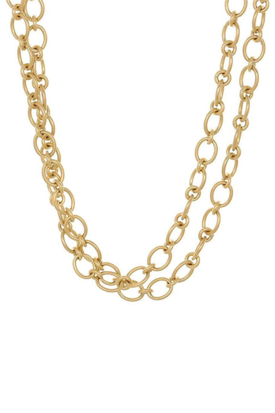 LEIGH MAXWELL-Small Handmade Diamond Toggle Chain-YELLOW GOLD