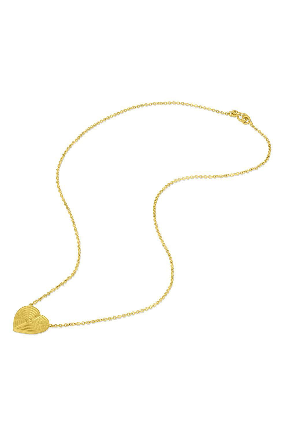 Small Rigid Heart Necklace-YELLOW GOLD-JEWELRYFINE JEWELNECKLACE O-LEIGH MAXWELL