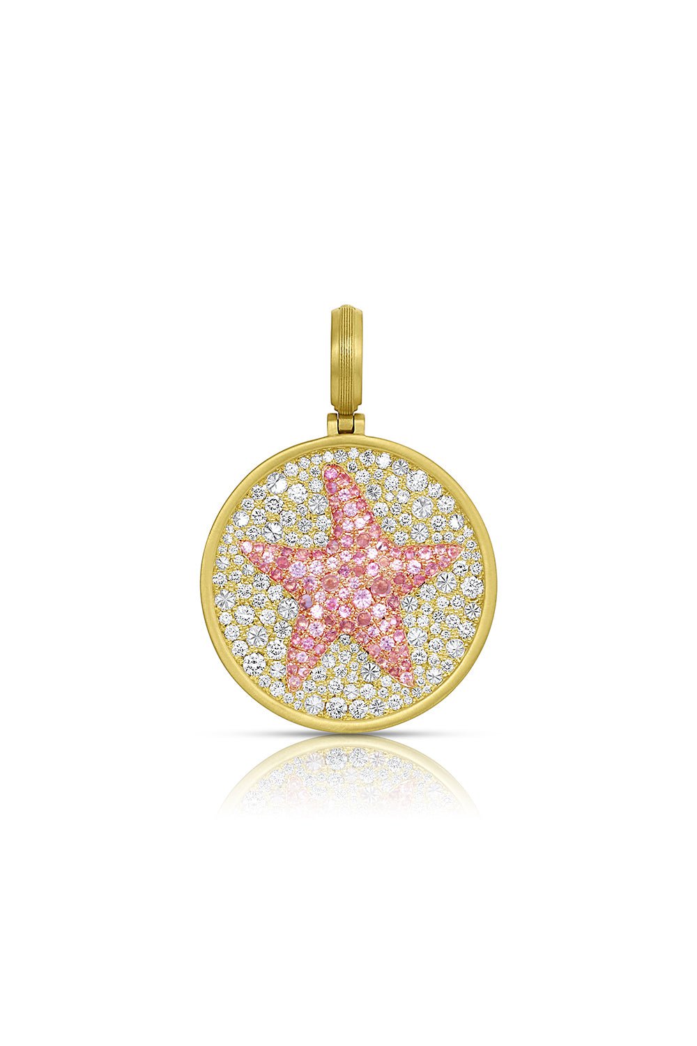 LEIGH MAXWELL-Diamond Starfish Pendant-ROSE GOLD