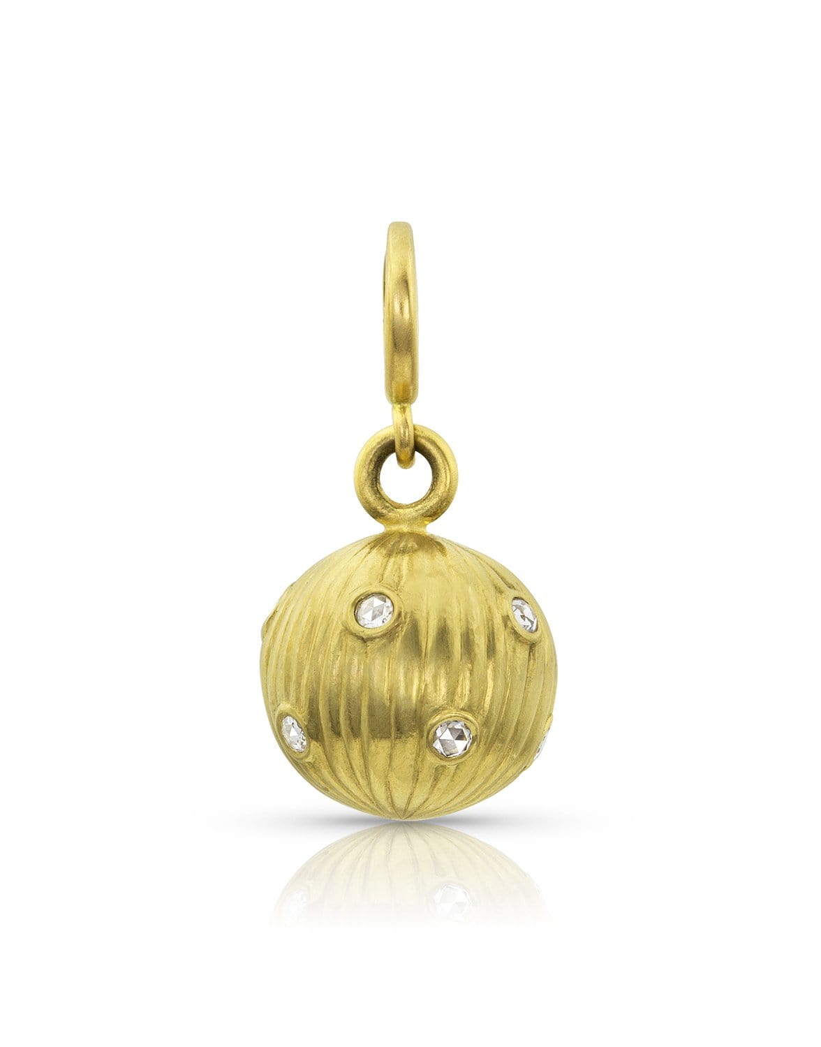 LEIGH MAXWELL-Diamond Sphere Pendant-YELLOW GOLD