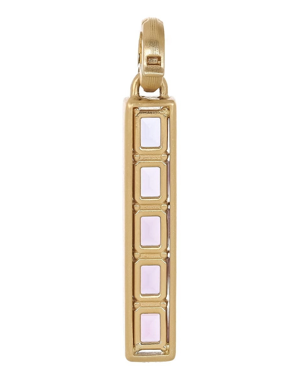 LEIGH MAXWELL-Lavender Spinel Bar Pendant-YELLOW GOLD