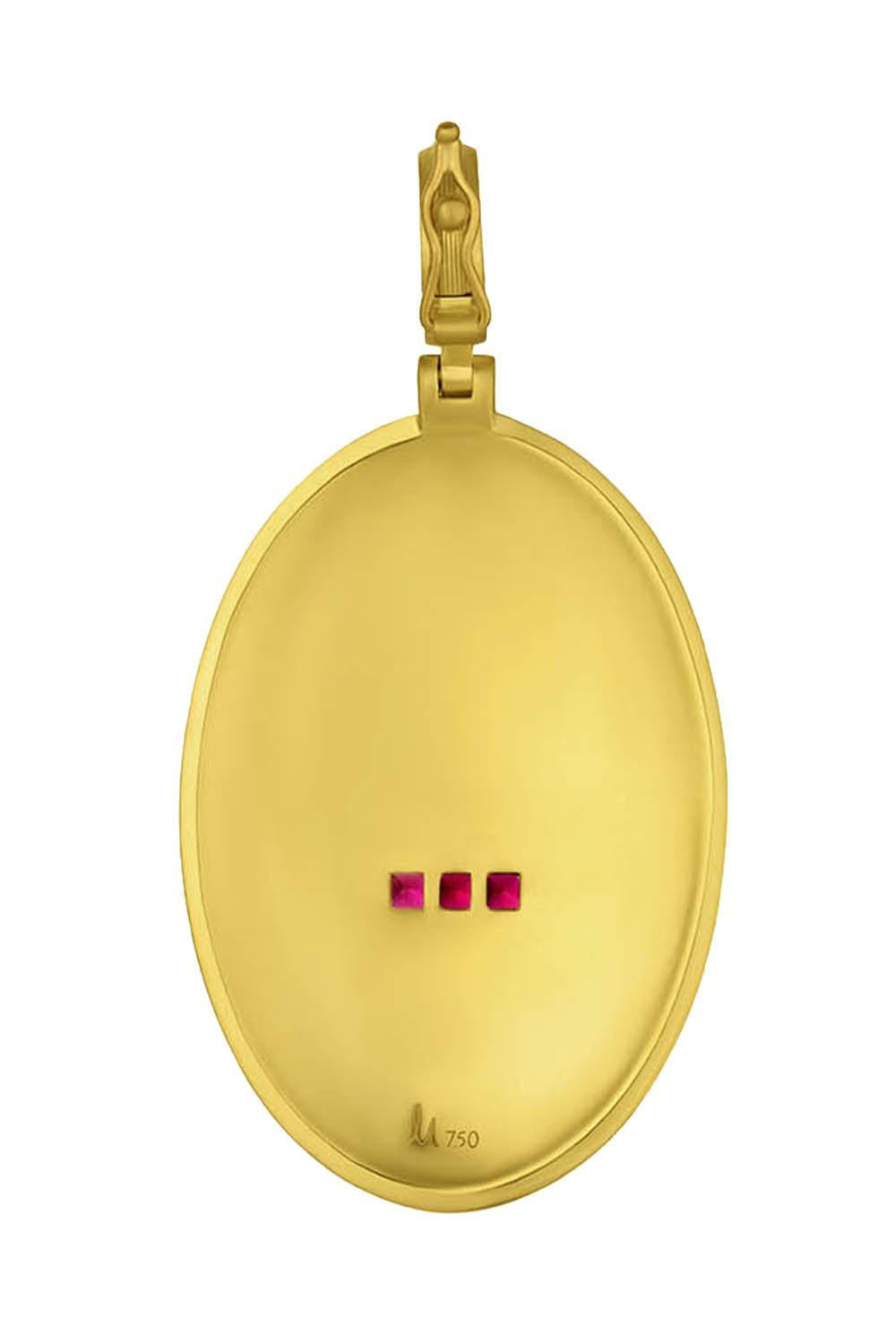 Ruby Diamond Love Token Pendant-YELLOW GOLD-JEWELRYFINE JEWELPENDANT-LEIGH MAXWELL