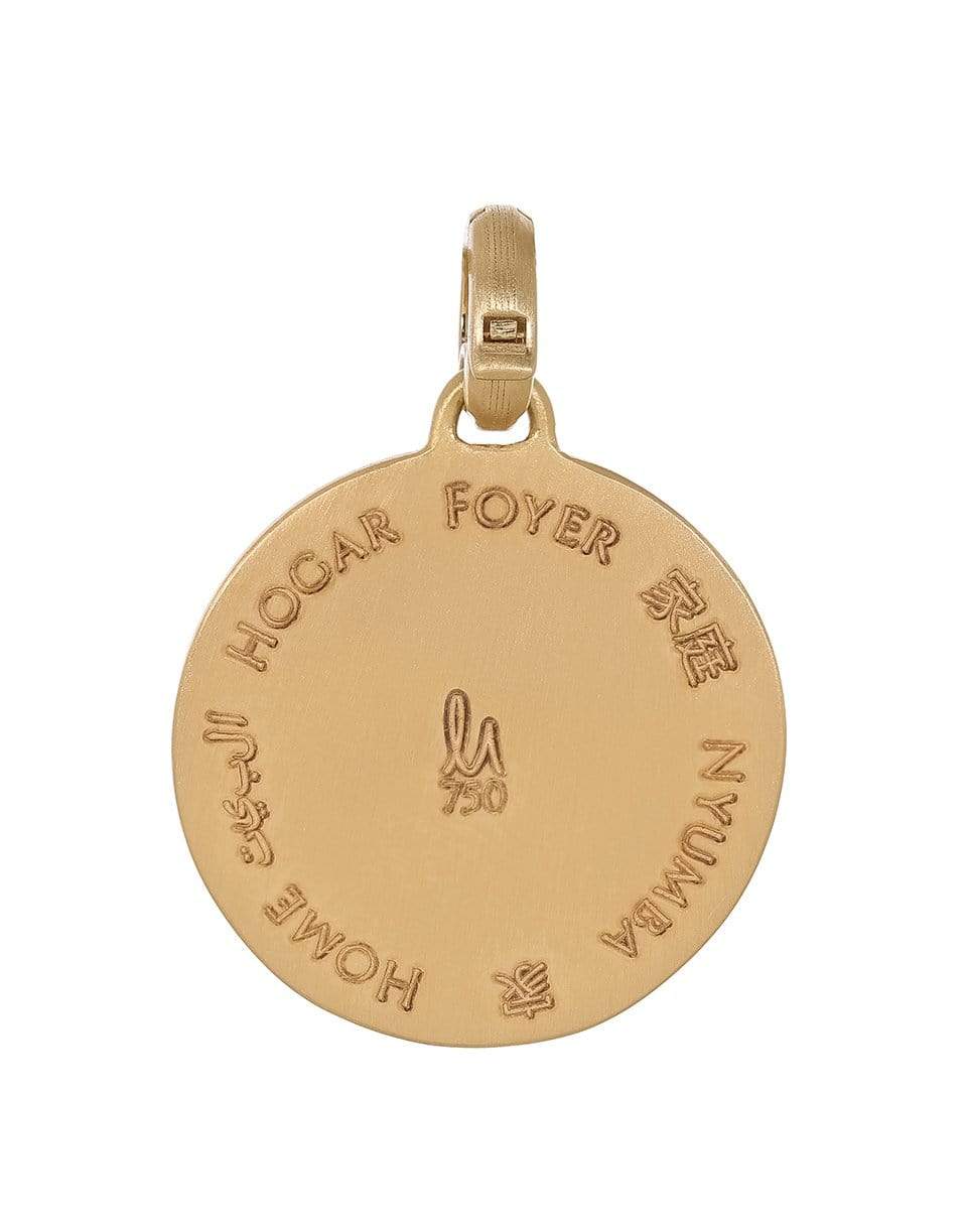LEIGH MAXWELL-Sun Pendant with Reverse Engraving-YELLOW GOLD