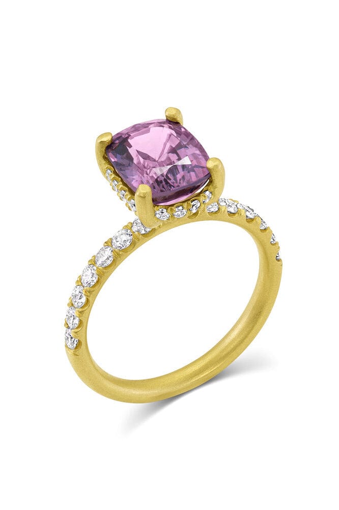 LEIGH MAXWELL-Purple Spinel and Diamond Ring-TLWGOLD