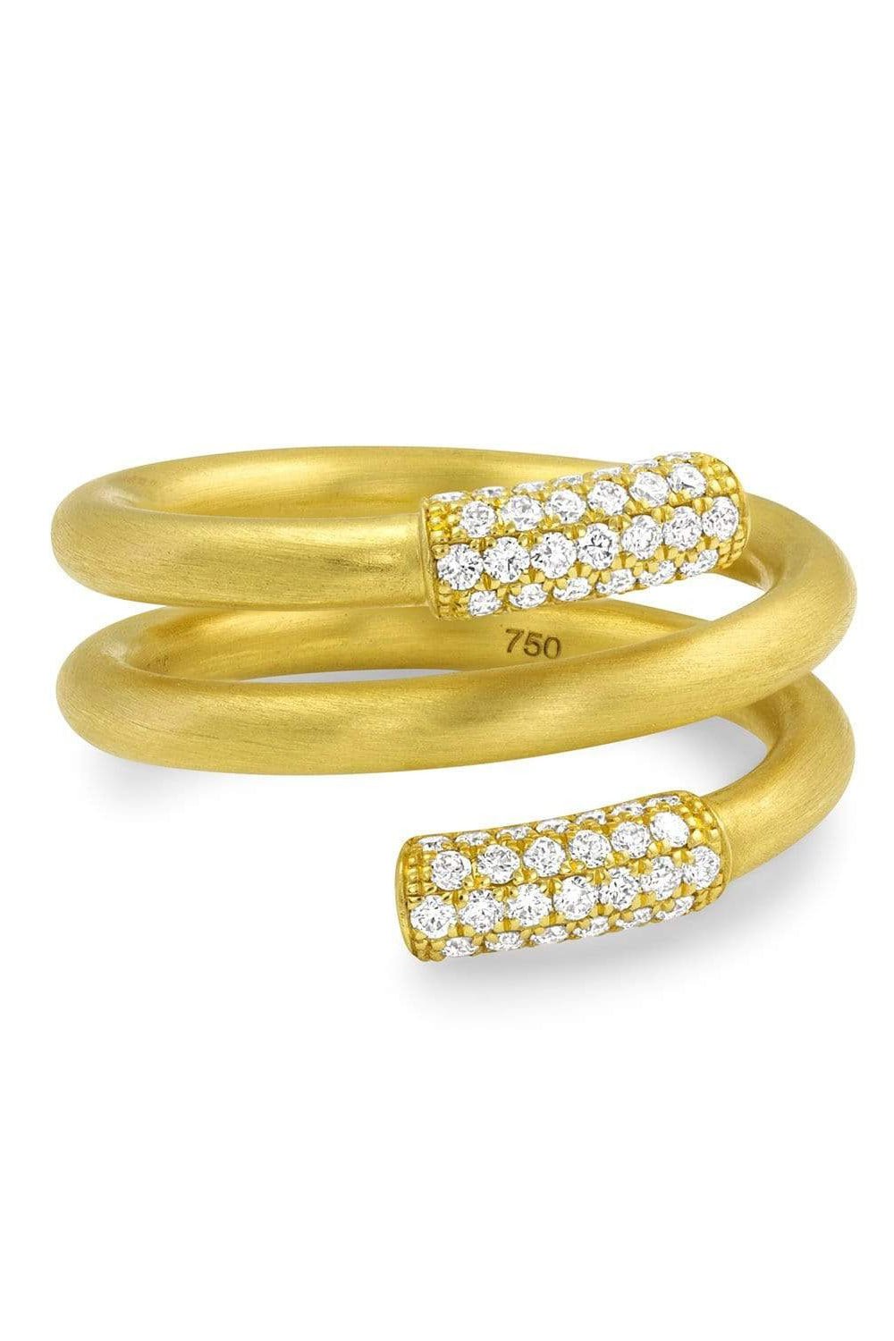LEIGH MAXWELL-Amani Diamond Spring Ring-YELLOW GOLD