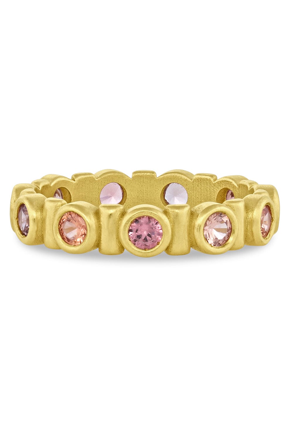LEIGH MAXWELL-Malaia Garnet Ulaini Eternity Band-YELLOW GOLD