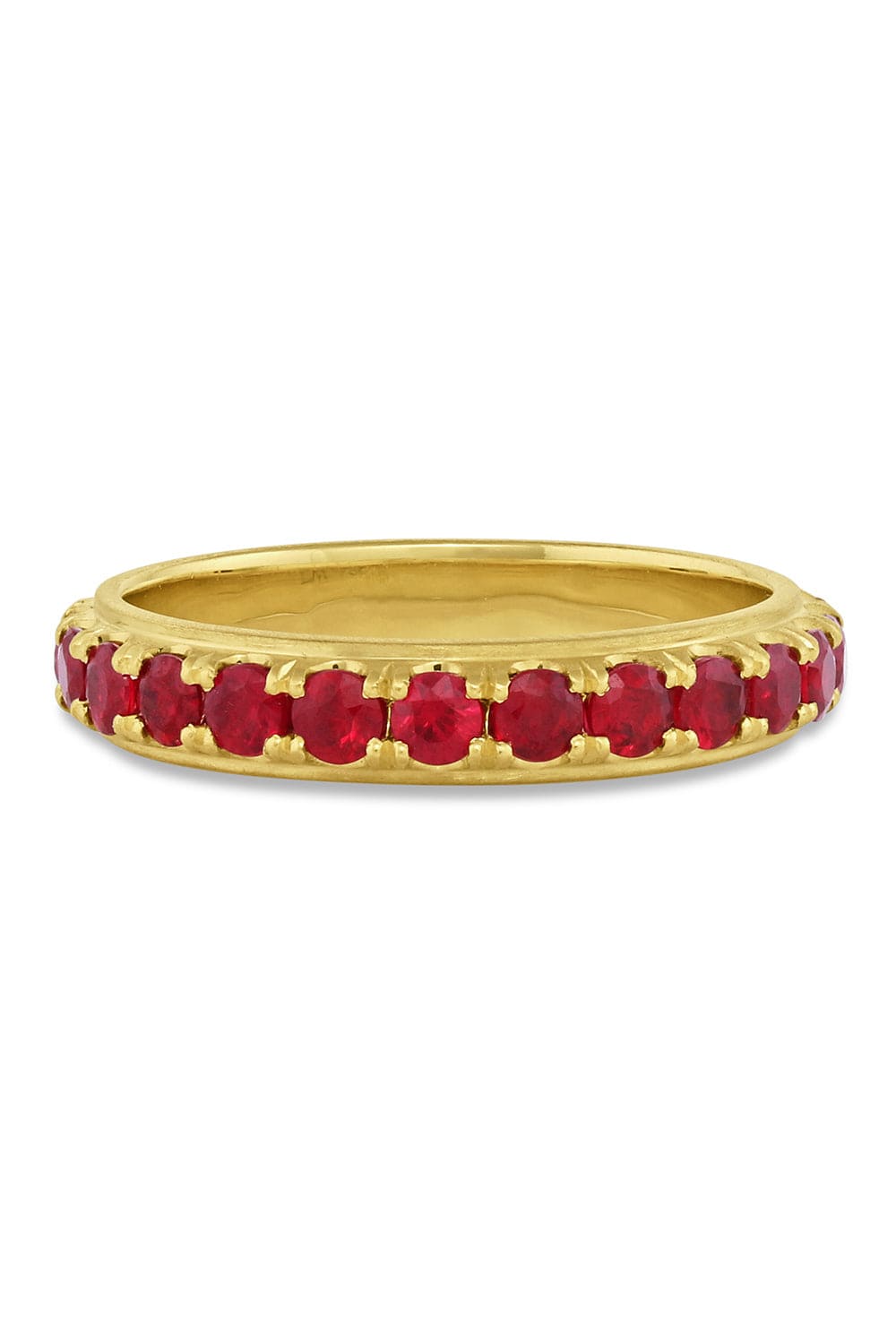 LEIGH MAXWELL-Ruby Edged Eternity Band-YELLOW GOLD